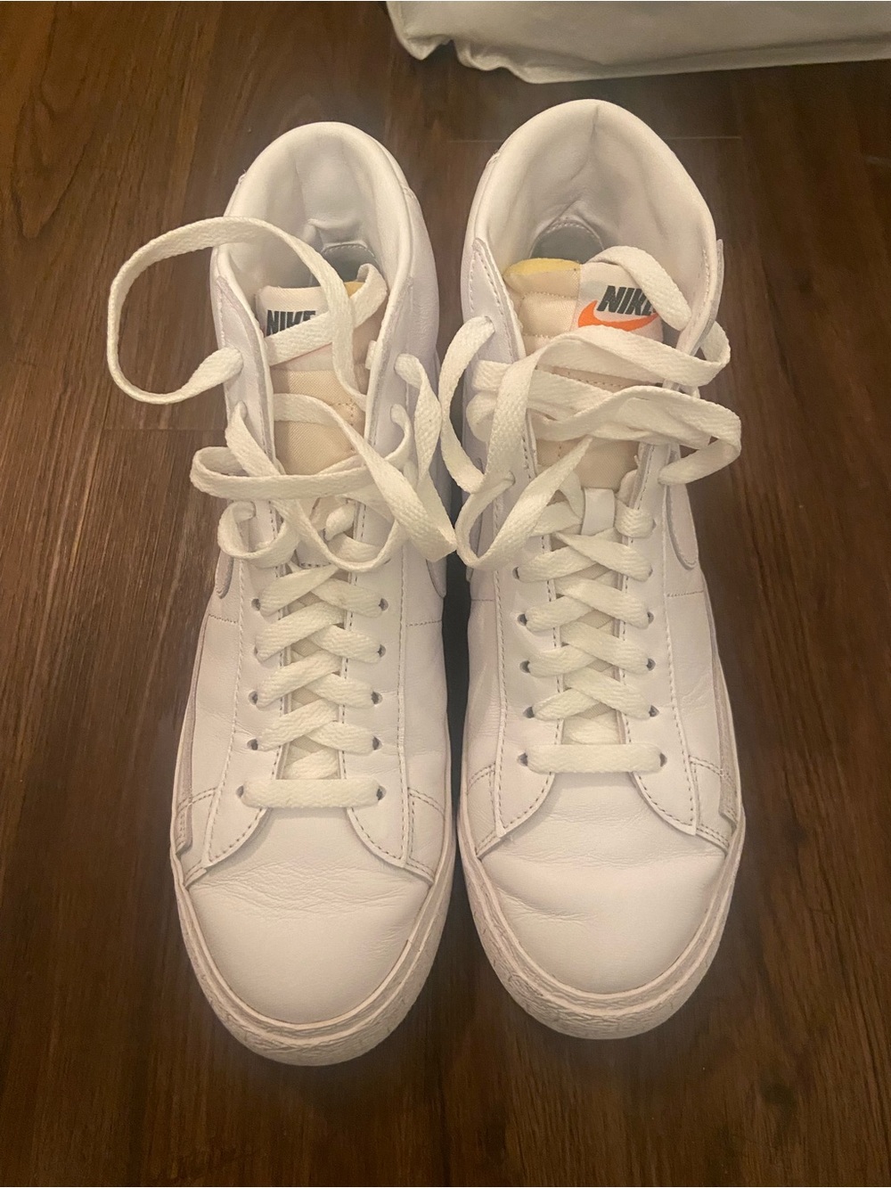 White Nike Blazers